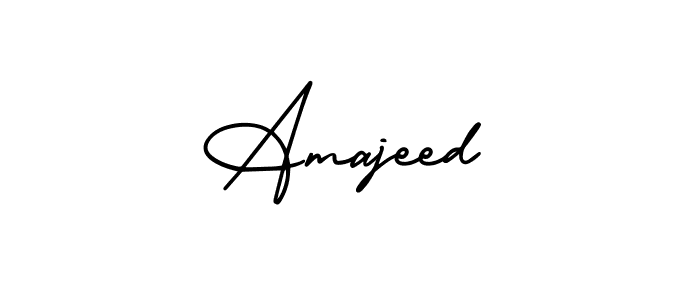 How to make Amajeed signature? AmerikaSignatureDemo-Regular is a professional autograph style. Create handwritten signature for Amajeed name. Amajeed signature style 3 images and pictures png
