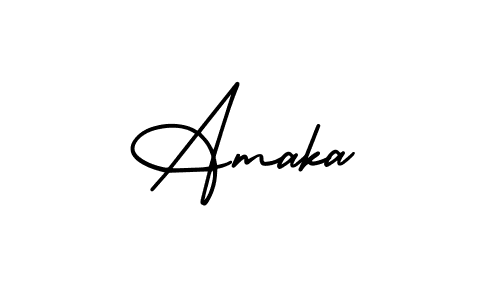 Make a beautiful signature design for name Amaka. With this signature (AmerikaSignatureDemo-Regular) style, you can create a handwritten signature for free. Amaka signature style 3 images and pictures png