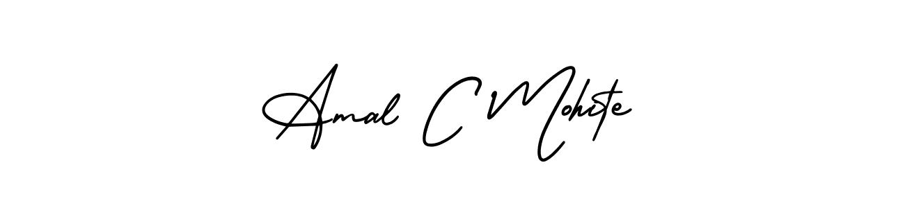 Also You can easily find your signature by using the search form. We will create Amal C Mohite name handwritten signature images for you free of cost using AmerikaSignatureDemo-Regular sign style. Amal C Mohite signature style 3 images and pictures png
