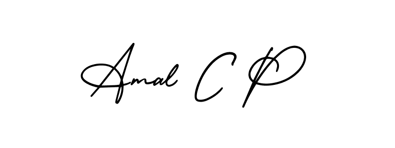 Make a beautiful signature design for name Amal C P. Use this online signature maker to create a handwritten signature for free. Amal C P signature style 3 images and pictures png