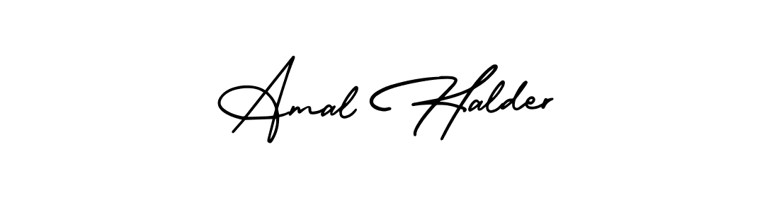 Make a beautiful signature design for name Amal Halder. With this signature (AmerikaSignatureDemo-Regular) style, you can create a handwritten signature for free. Amal Halder signature style 3 images and pictures png