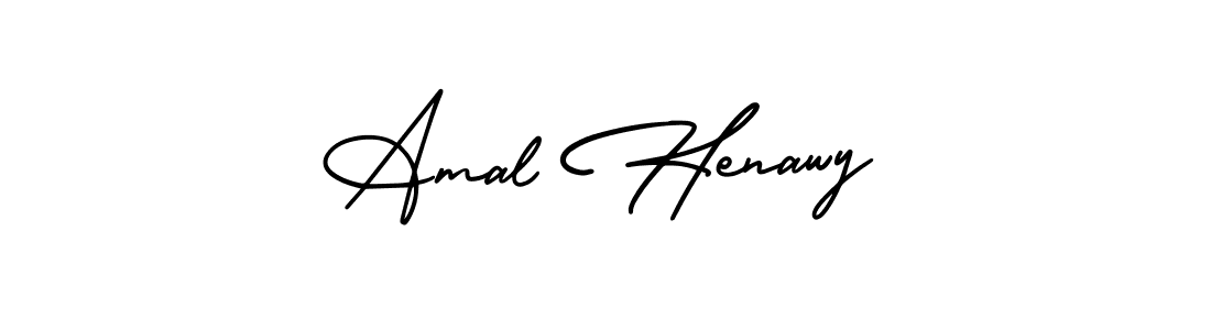 The best way (AmerikaSignatureDemo-Regular) to make a short signature is to pick only two or three words in your name. The name Amal Henawy include a total of six letters. For converting this name. Amal Henawy signature style 3 images and pictures png