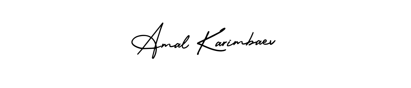 Also You can easily find your signature by using the search form. We will create Amal Karimbaev name handwritten signature images for you free of cost using AmerikaSignatureDemo-Regular sign style. Amal Karimbaev signature style 3 images and pictures png