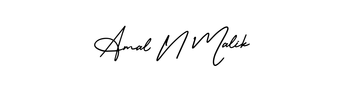 Similarly AmerikaSignatureDemo-Regular is the best handwritten signature design. Signature creator online .You can use it as an online autograph creator for name Amal N Malik. Amal N Malik signature style 3 images and pictures png