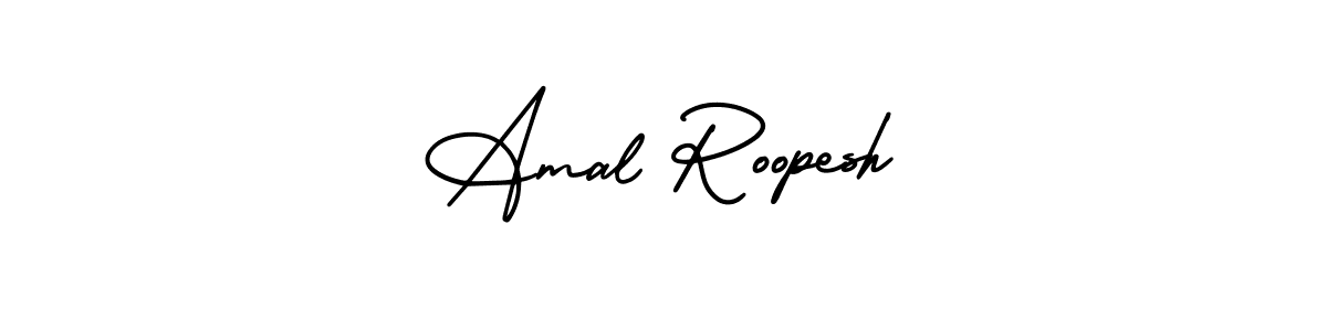 if you are searching for the best signature style for your name Amal Roopesh. so please give up your signature search. here we have designed multiple signature styles  using AmerikaSignatureDemo-Regular. Amal Roopesh signature style 3 images and pictures png