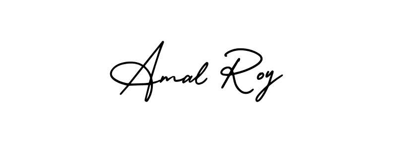 The best way (AmerikaSignatureDemo-Regular) to make a short signature is to pick only two or three words in your name. The name Amal Roy include a total of six letters. For converting this name. Amal Roy signature style 3 images and pictures png