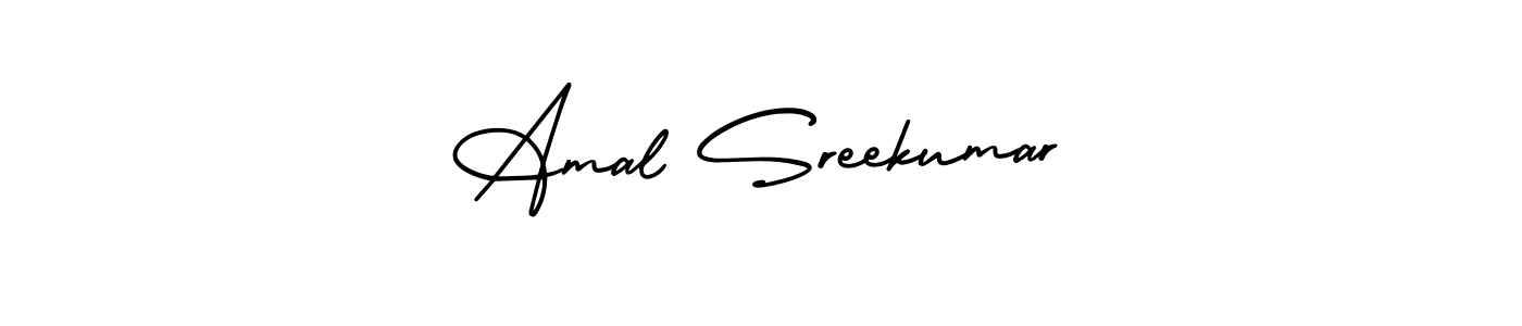 Use a signature maker to create a handwritten signature online. With this signature software, you can design (AmerikaSignatureDemo-Regular) your own signature for name Amal Sreekumar. Amal Sreekumar signature style 3 images and pictures png