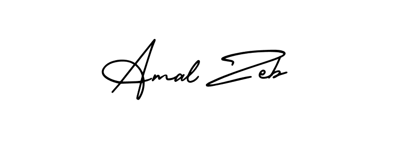 Use a signature maker to create a handwritten signature online. With this signature software, you can design (AmerikaSignatureDemo-Regular) your own signature for name Amal Zeb. Amal Zeb signature style 3 images and pictures png