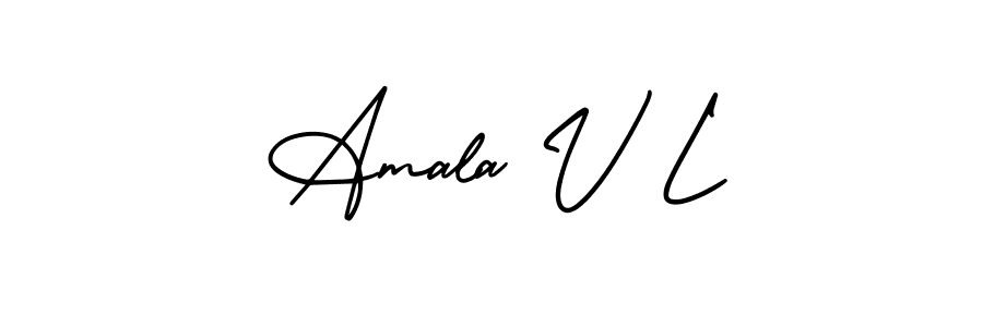 Also we have Amala V L name is the best signature style. Create professional handwritten signature collection using AmerikaSignatureDemo-Regular autograph style. Amala V L signature style 3 images and pictures png
