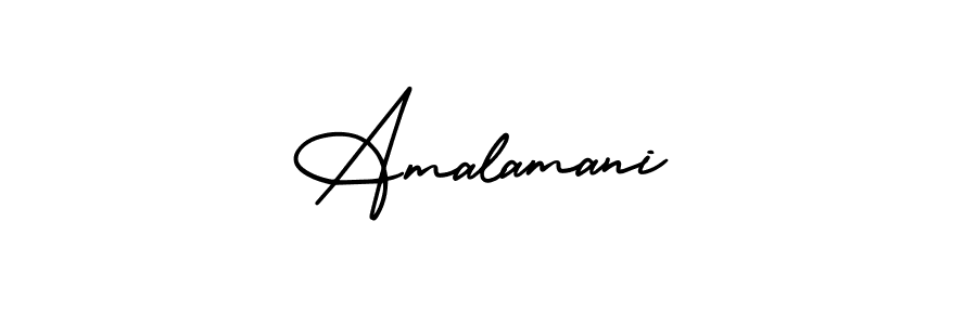 AmerikaSignatureDemo-Regular is a professional signature style that is perfect for those who want to add a touch of class to their signature. It is also a great choice for those who want to make their signature more unique. Get Amalamani name to fancy signature for free. Amalamani signature style 3 images and pictures png