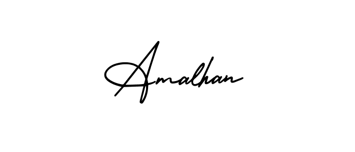 Amalhan stylish signature style. Best Handwritten Sign (AmerikaSignatureDemo-Regular) for my name. Handwritten Signature Collection Ideas for my name Amalhan. Amalhan signature style 3 images and pictures png
