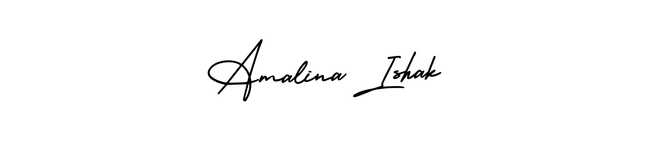 if you are searching for the best signature style for your name Amalina Ishak. so please give up your signature search. here we have designed multiple signature styles  using AmerikaSignatureDemo-Regular. Amalina Ishak signature style 3 images and pictures png