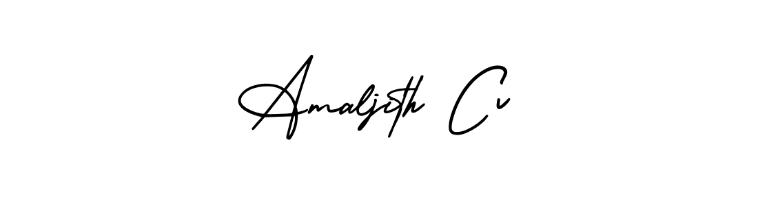 Also You can easily find your signature by using the search form. We will create Amaljith Cv name handwritten signature images for you free of cost using AmerikaSignatureDemo-Regular sign style. Amaljith Cv signature style 3 images and pictures png