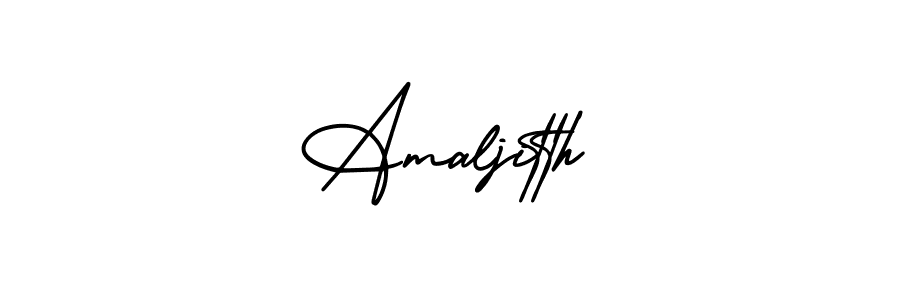 Design your own signature with our free online signature maker. With this signature software, you can create a handwritten (AmerikaSignatureDemo-Regular) signature for name Amaljitth. Amaljitth signature style 3 images and pictures png