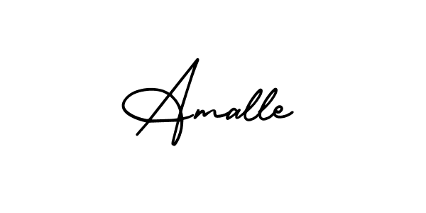 Use a signature maker to create a handwritten signature online. With this signature software, you can design (AmerikaSignatureDemo-Regular) your own signature for name Amalle. Amalle signature style 3 images and pictures png