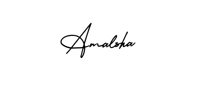 Make a beautiful signature design for name Amalsha. With this signature (AmerikaSignatureDemo-Regular) style, you can create a handwritten signature for free. Amalsha signature style 3 images and pictures png