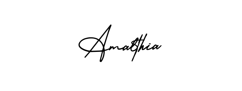 The best way (AmerikaSignatureDemo-Regular) to make a short signature is to pick only two or three words in your name. The name Amalthia include a total of six letters. For converting this name. Amalthia signature style 3 images and pictures png