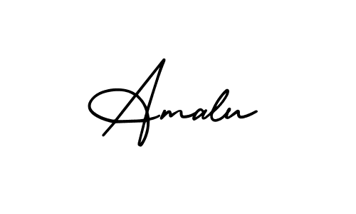 How to Draw Amalu signature style? AmerikaSignatureDemo-Regular is a latest design signature styles for name Amalu. Amalu signature style 3 images and pictures png