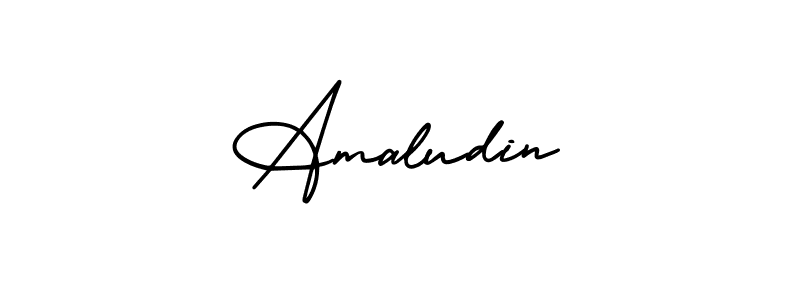 You should practise on your own different ways (AmerikaSignatureDemo-Regular) to write your name (Amaludin) in signature. don't let someone else do it for you. Amaludin signature style 3 images and pictures png