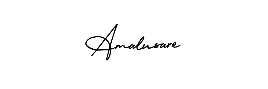 How to make Amalusare name signature. Use AmerikaSignatureDemo-Regular style for creating short signs online. This is the latest handwritten sign. Amalusare signature style 3 images and pictures png