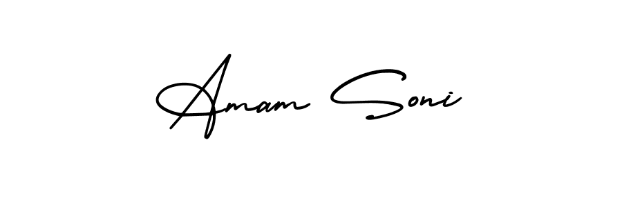 AmerikaSignatureDemo-Regular is a professional signature style that is perfect for those who want to add a touch of class to their signature. It is also a great choice for those who want to make their signature more unique. Get Amam Soni name to fancy signature for free. Amam Soni signature style 3 images and pictures png