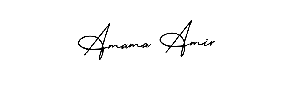 Similarly AmerikaSignatureDemo-Regular is the best handwritten signature design. Signature creator online .You can use it as an online autograph creator for name Amama Amir. Amama Amir signature style 3 images and pictures png