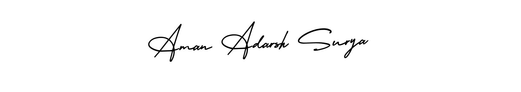 How to make Aman Adarsh Surya name signature. Use AmerikaSignatureDemo-Regular style for creating short signs online. This is the latest handwritten sign. Aman Adarsh Surya signature style 3 images and pictures png