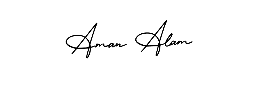 Make a beautiful signature design for name Aman Alam. With this signature (AmerikaSignatureDemo-Regular) style, you can create a handwritten signature for free. Aman Alam signature style 3 images and pictures png