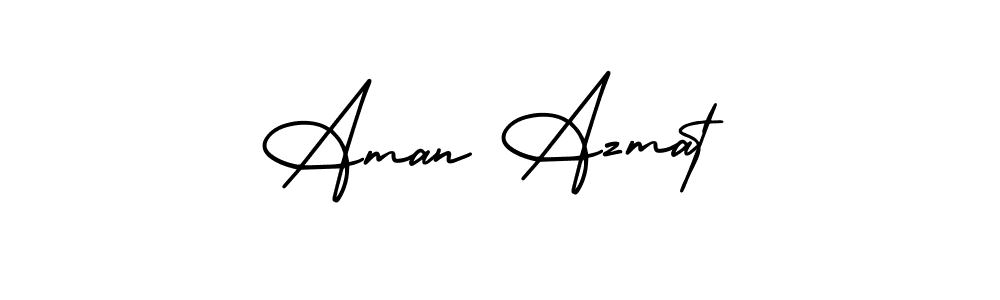 AmerikaSignatureDemo-Regular is a professional signature style that is perfect for those who want to add a touch of class to their signature. It is also a great choice for those who want to make their signature more unique. Get Aman Azmat name to fancy signature for free. Aman Azmat signature style 3 images and pictures png