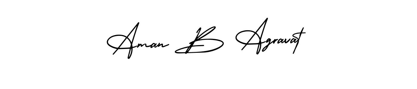 if you are searching for the best signature style for your name Aman B Agravat. so please give up your signature search. here we have designed multiple signature styles  using AmerikaSignatureDemo-Regular. Aman B Agravat signature style 3 images and pictures png