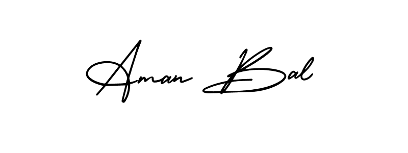 How to make Aman Bal name signature. Use AmerikaSignatureDemo-Regular style for creating short signs online. This is the latest handwritten sign. Aman Bal signature style 3 images and pictures png