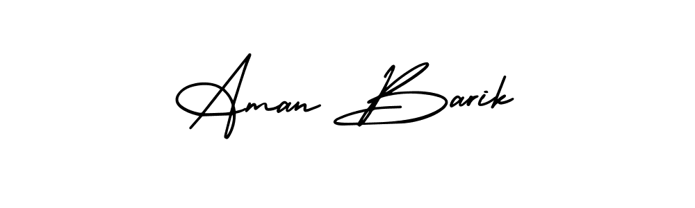 Design your own signature with our free online signature maker. With this signature software, you can create a handwritten (AmerikaSignatureDemo-Regular) signature for name Aman Barik. Aman Barik signature style 3 images and pictures png