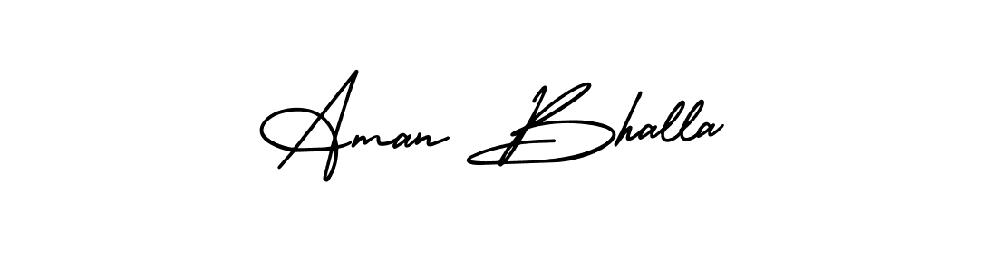 How to make Aman Bhalla signature? AmerikaSignatureDemo-Regular is a professional autograph style. Create handwritten signature for Aman Bhalla name. Aman Bhalla signature style 3 images and pictures png