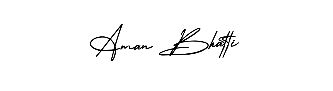 How to make Aman Bhatti name signature. Use AmerikaSignatureDemo-Regular style for creating short signs online. This is the latest handwritten sign. Aman Bhatti signature style 3 images and pictures png