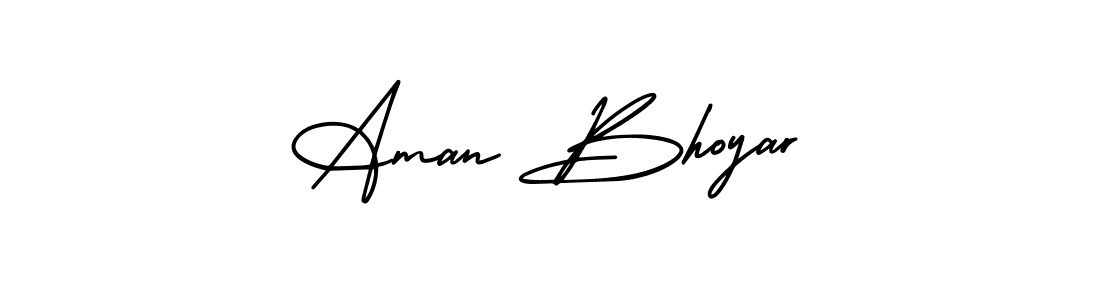 How to make Aman Bhoyar name signature. Use AmerikaSignatureDemo-Regular style for creating short signs online. This is the latest handwritten sign. Aman Bhoyar signature style 3 images and pictures png