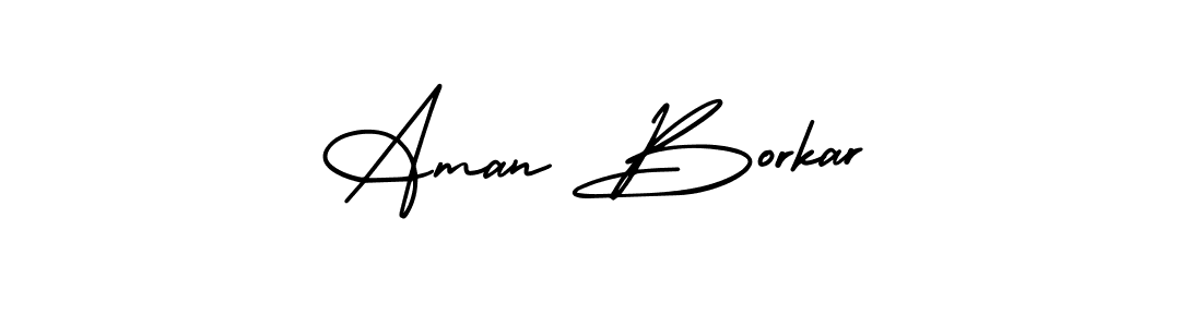 Design your own signature with our free online signature maker. With this signature software, you can create a handwritten (AmerikaSignatureDemo-Regular) signature for name Aman Borkar. Aman Borkar signature style 3 images and pictures png