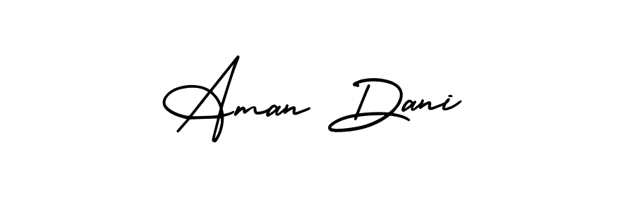 Check out images of Autograph of Aman Dani name. Actor Aman Dani Signature Style. AmerikaSignatureDemo-Regular is a professional sign style online. Aman Dani signature style 3 images and pictures png