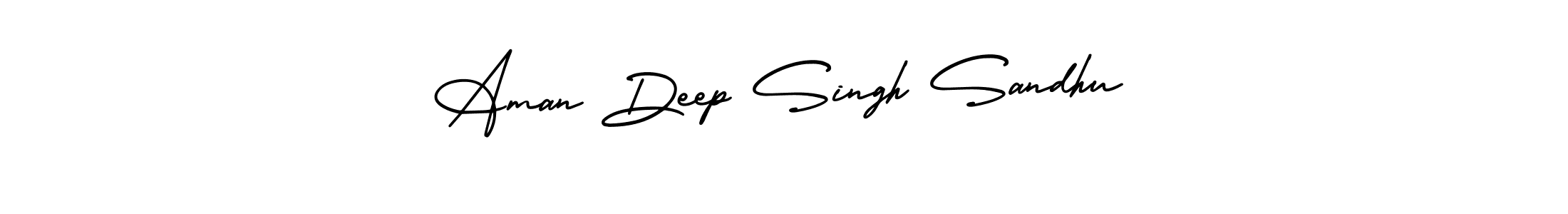 You should practise on your own different ways (AmerikaSignatureDemo-Regular) to write your name (Aman Deep Singh Sandhu) in signature. don't let someone else do it for you. Aman Deep Singh Sandhu signature style 3 images and pictures png