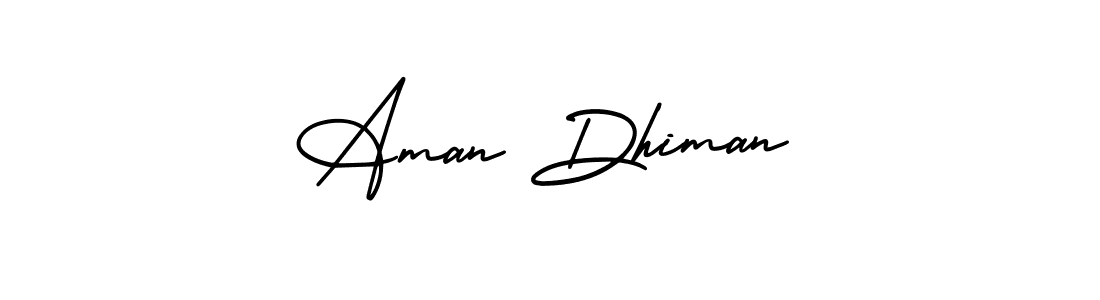 Make a beautiful signature design for name Aman Dhiman. With this signature (AmerikaSignatureDemo-Regular) style, you can create a handwritten signature for free. Aman Dhiman signature style 3 images and pictures png