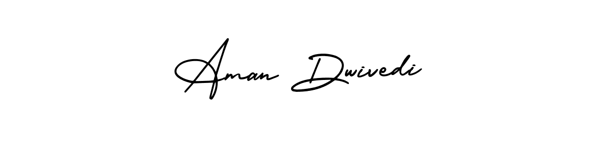 The best way (AmerikaSignatureDemo-Regular) to make a short signature is to pick only two or three words in your name. The name Aman Dwivedi include a total of six letters. For converting this name. Aman Dwivedi signature style 3 images and pictures png
