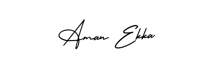 This is the best signature style for the Aman Ekka name. Also you like these signature font (AmerikaSignatureDemo-Regular). Mix name signature. Aman Ekka signature style 3 images and pictures png