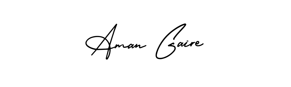 Make a short Aman Gaire signature style. Manage your documents anywhere anytime using AmerikaSignatureDemo-Regular. Create and add eSignatures, submit forms, share and send files easily. Aman Gaire signature style 3 images and pictures png