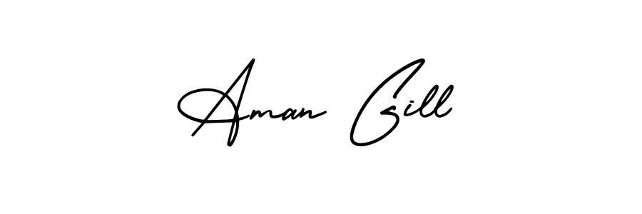How to make Aman Gill signature? AmerikaSignatureDemo-Regular is a professional autograph style. Create handwritten signature for Aman Gill name. Aman Gill signature style 3 images and pictures png
