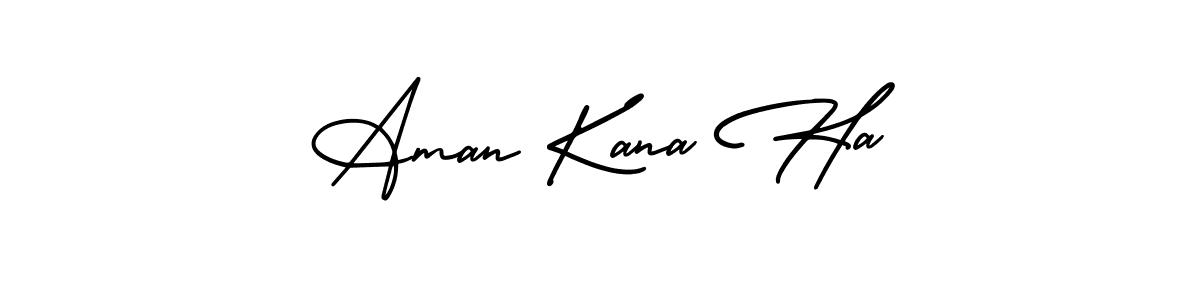 Use a signature maker to create a handwritten signature online. With this signature software, you can design (AmerikaSignatureDemo-Regular) your own signature for name Aman Kana Ha. Aman Kana Ha signature style 3 images and pictures png
