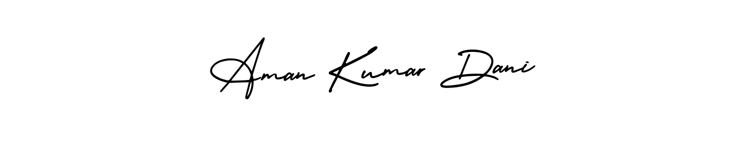 Use a signature maker to create a handwritten signature online. With this signature software, you can design (AmerikaSignatureDemo-Regular) your own signature for name Aman Kumar Dani. Aman Kumar Dani signature style 3 images and pictures png