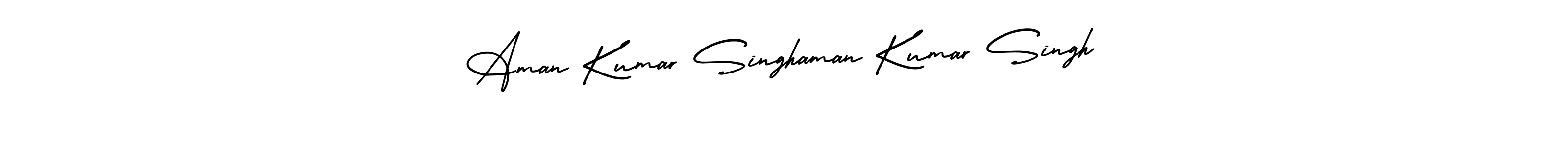 Use a signature maker to create a handwritten signature online. With this signature software, you can design (AmerikaSignatureDemo-Regular) your own signature for name Aman Kumar Singhaman Kumar Singh. Aman Kumar Singhaman Kumar Singh signature style 3 images and pictures png