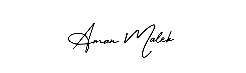 Design your own signature with our free online signature maker. With this signature software, you can create a handwritten (AmerikaSignatureDemo-Regular) signature for name Aman Malek. Aman Malek signature style 3 images and pictures png