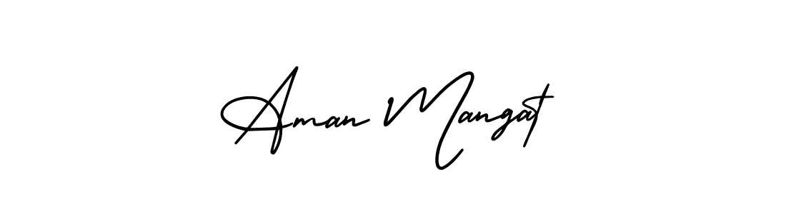 How to Draw Aman Mangat signature style? AmerikaSignatureDemo-Regular is a latest design signature styles for name Aman Mangat. Aman Mangat signature style 3 images and pictures png