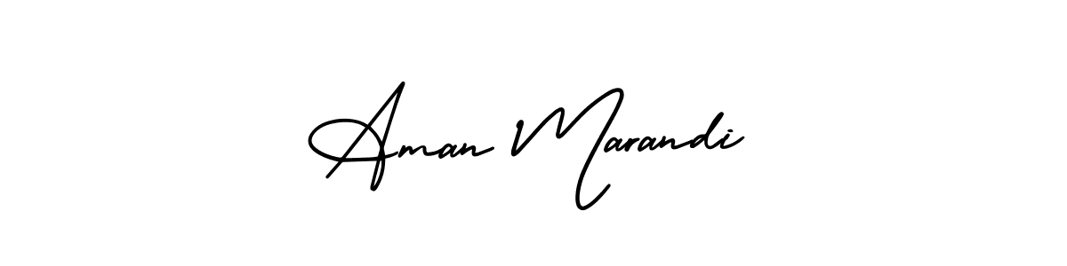 This is the best signature style for the Aman Marandi name. Also you like these signature font (AmerikaSignatureDemo-Regular). Mix name signature. Aman Marandi signature style 3 images and pictures png