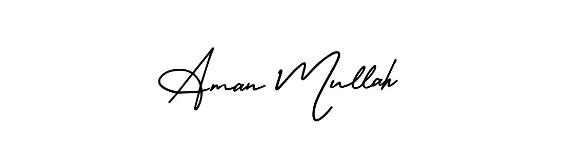 Design your own signature with our free online signature maker. With this signature software, you can create a handwritten (AmerikaSignatureDemo-Regular) signature for name Aman Mullah. Aman Mullah signature style 3 images and pictures png